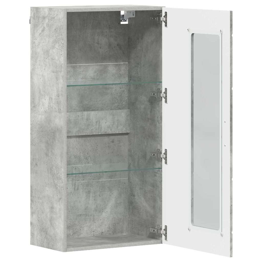 Wall-mounted Cabinet with Shelf Concrete grey 55 x 29 x 100 cm
